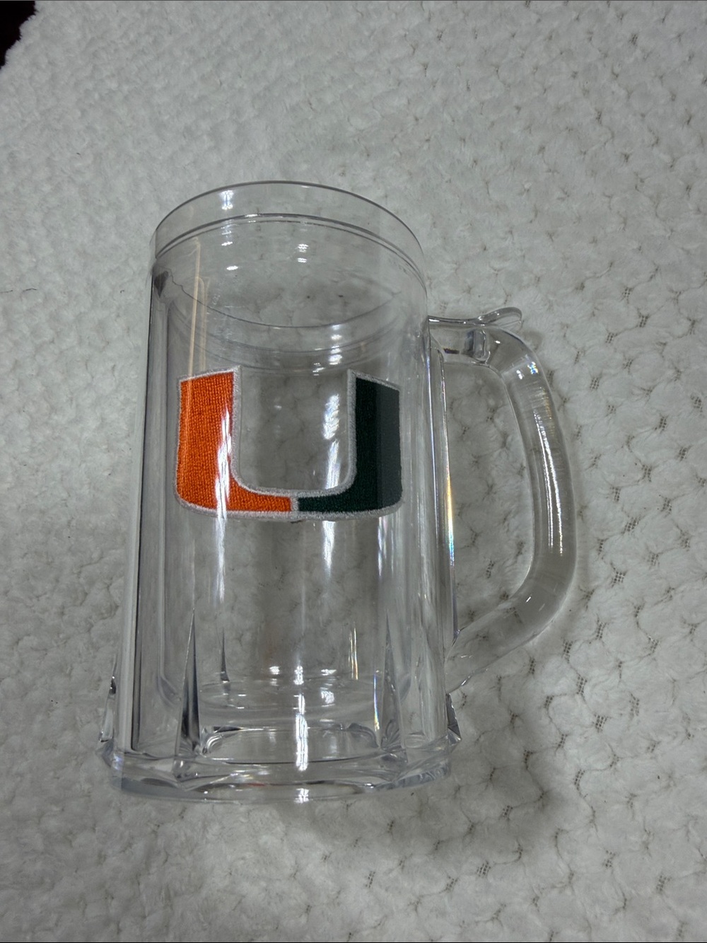 Tervis Tumbler Clear Beer Mug with University of Miami Logo